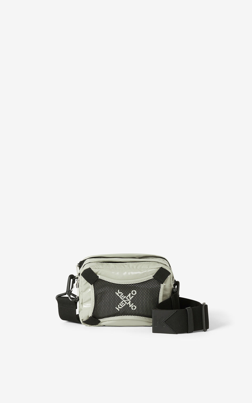Kenzo Sport Shoulder Bag Grey For Womens 9452TEDOM